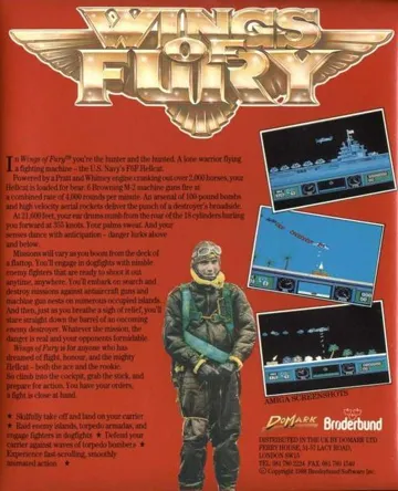 Wings of Fury box cover back